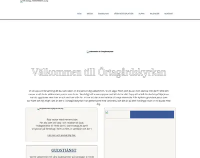 Örtagårdskyrkans Webb-TV startsida 2022