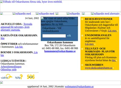 Mera Oskarshamn startsida 2002