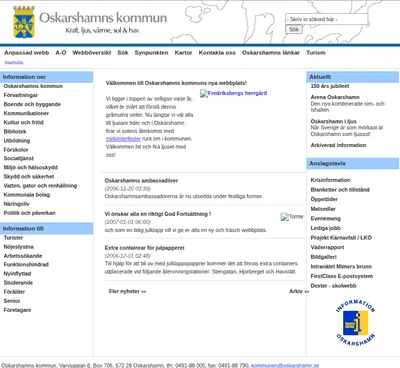 Mera Oskarshamn startsida 2007