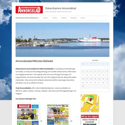 OSKARSHAMNS ANNONSBLAD startsida 2018