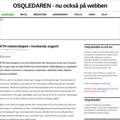 Osq-ledaren startsida 2009