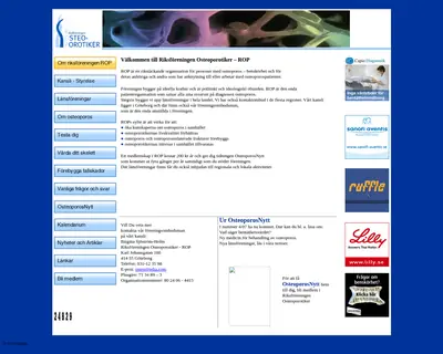 OsteoporosNytt startsida 2008