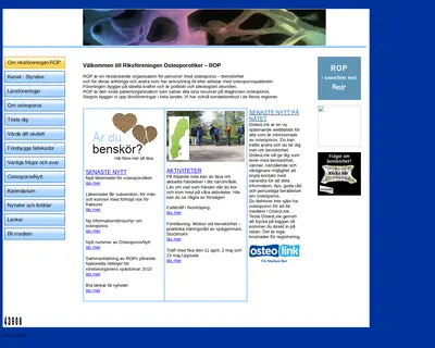 OsteoporosNytt startsida 2011