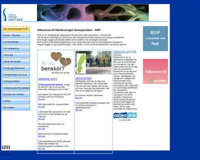 OsteoporosNytt startsida 2012