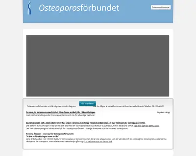 OsteoporosNytt startsida 2020