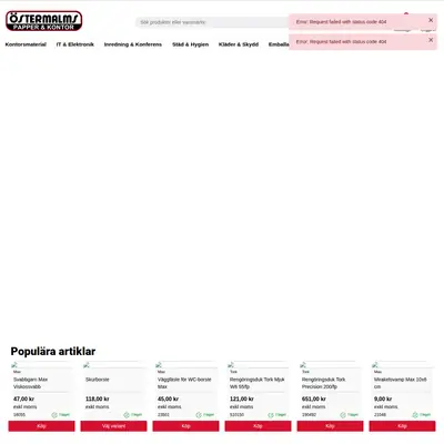 Papper & Kontor startsida 2025
