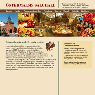 Östermalms Saluhall Magasin startsida 2005