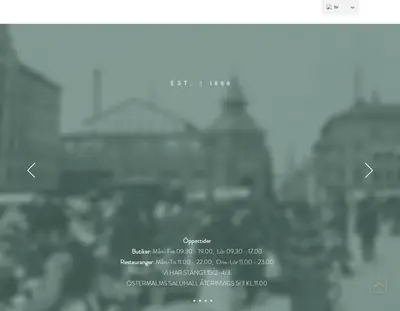 Östermalms Saluhall Magasin startsida 2020