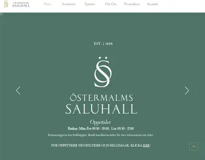 Östermalms Saluhall Magasin startsida 2025