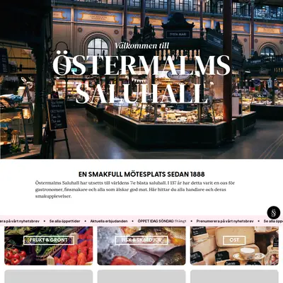 Östermalms Saluhall Magasin startsida 2026