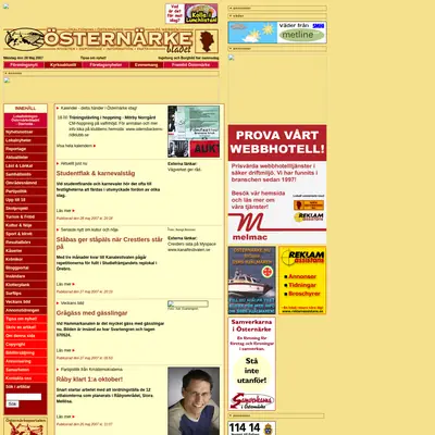 ÖSTERNÄRKEBLADET startsida 2007
