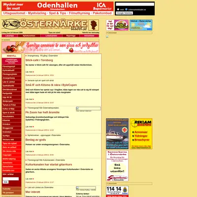 ÖSTERNÄRKEBLADET startsida 2009