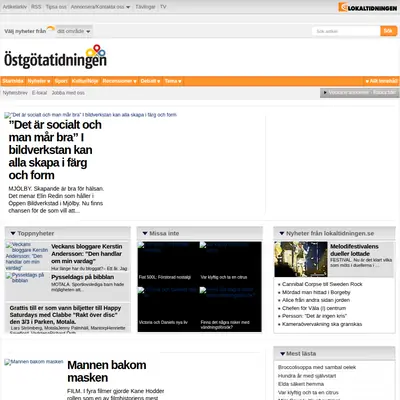 Östgötatidningen Mjölby startsida 2012