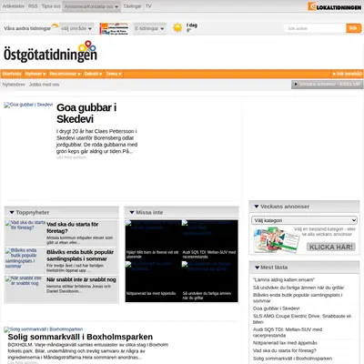 Östgötatidningen Mjölby startsida 2013