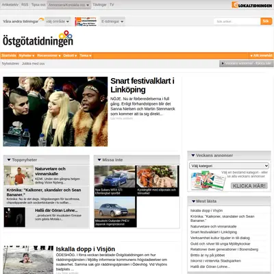 Östgötatidningen Mjölby startsida 2014