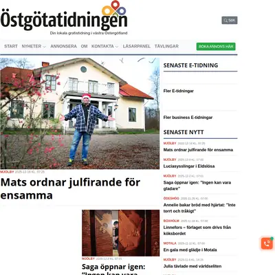 Östgötatidningen Mjölby startsida 2026