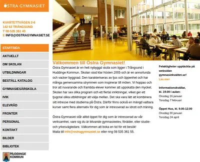 ostragymnasiet.se startsida 2008