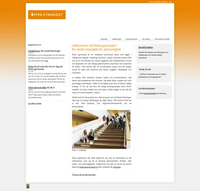 ostragymnasiet.se startsida 2014