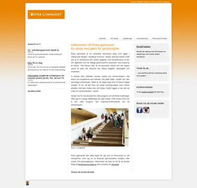ostragymnasiet.se startsida 2015