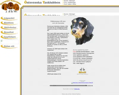 ostsvtaxar.se startsida 2003