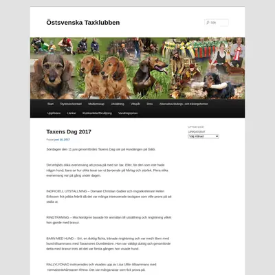 ostsvtaxar.se startsida 2017