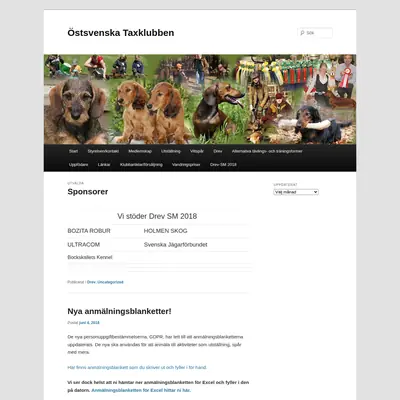 ostsvtaxar.se startsida 2018