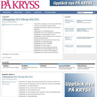 PÅ KRYSS startsida 2012