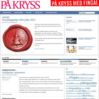PÅ KRYSS startsida 2014