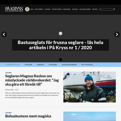 PÅ KRYSS startsida 2020