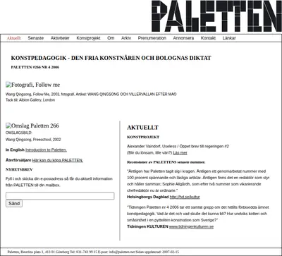 Paletten startsida 2007