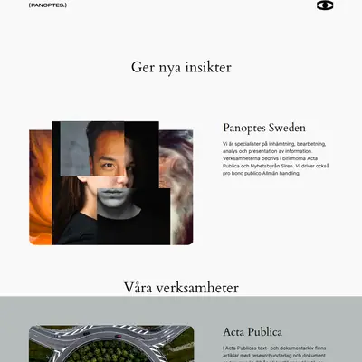www.panoptes.se startsida 2024
