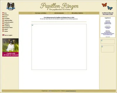 Papillon Posten startsida 2017