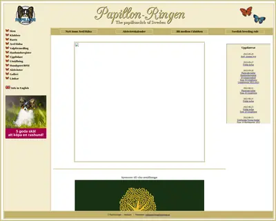 Papillon Posten startsida 2021