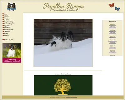 Papillon Posten startsida 2025
