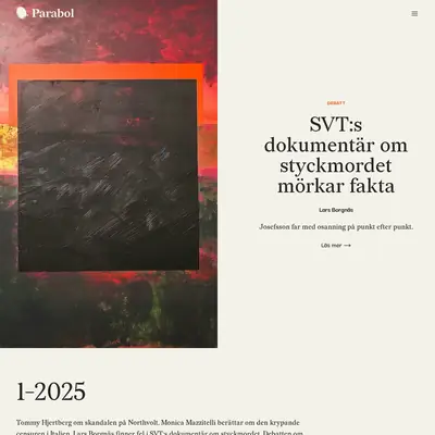 parabol.press startsida 2025