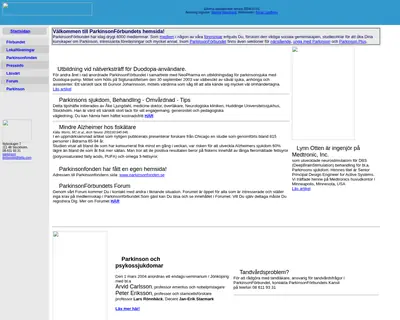 Parkinsonjournalen startsida 2004