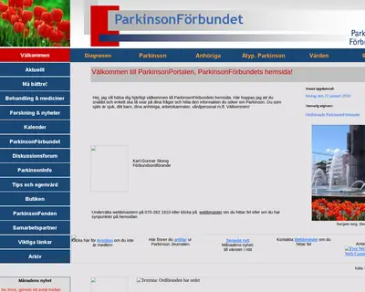 Parkinsonjournalen startsida 2010
