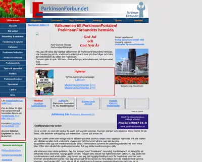 Parkinsonjournalen startsida 2012