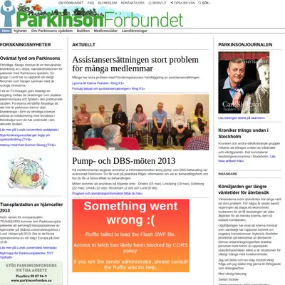 Parkinsonjournalen startsida 2013