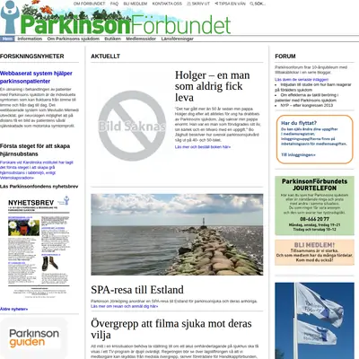 Parkinsonjournalen startsida 2014