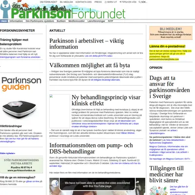 Parkinsonjournalen startsida 2015