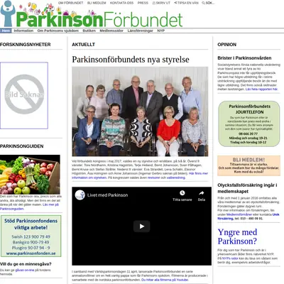 Parkinsonjournalen startsida 2017