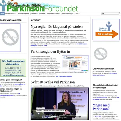 Parkinsonjournalen startsida 2018