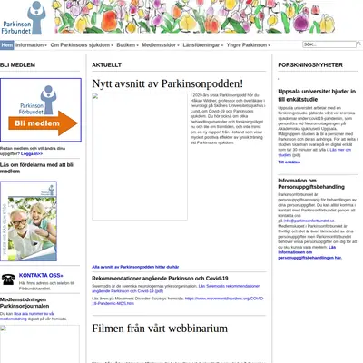 Parkinsonjournalen startsida 2021