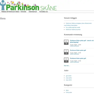 Aktuellt Parkinson Skåne startsida 2017