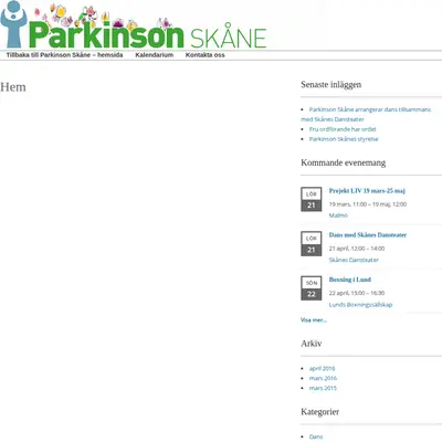 Aktuellt Parkinson Skåne startsida 2018