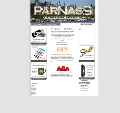 PARNASS startsida 2008