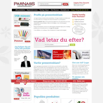PARNASS startsida 2013