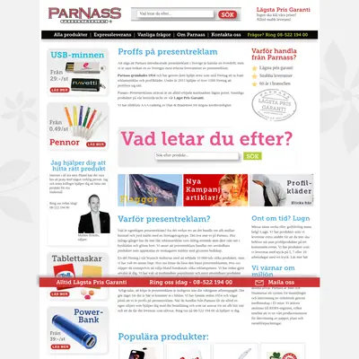 PARNASS startsida 2015