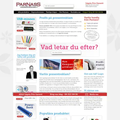 PARNASS startsida 2016